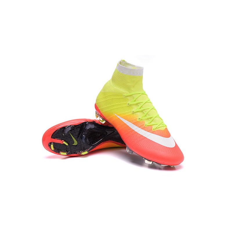 News 2016 Nike Mercurial Superfly FG Firm Ground Football Cleats Yellow Orange White