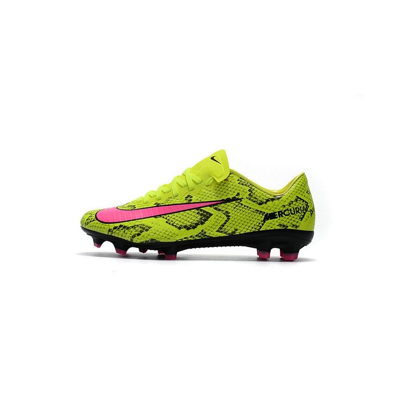 Nike Mercurial Vapor 11 FG 2017 Soccer Shoes Yellow Pink
