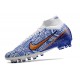 Nike Zoom Mercurial Superfly 9 Elite AG White Blue Gold