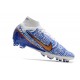 Nike Zoom Mercurial Superfly 9 Elite AG White Blue Gold