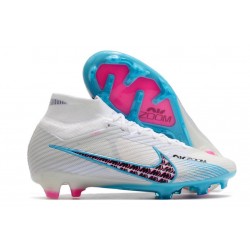 Nike Mercurial Superfly VIII Elite FG White Blue