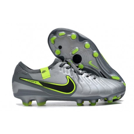 Nike Tiempo Legend 10 Elite FG Boot Grey Black Green
