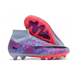 New Nike Mercurial Superfly 8 Elite AG Mbappe Light Thistle Metallic Silver