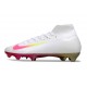 Nike Air Zoom Mercurial Superfly X Elite FG Cleat White Pink
