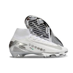 Nike Air Zoom Mercurial Superfly X Elite FG Cleat White Silver