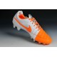 New Leather Ronaldinho Nike Tiempo Legend 5 FG Soccer Cleats Orange White