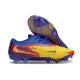 Nike Phantom 6 Low Cut Elite FG Cleat Yellow Blue Red Gold