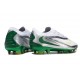 Nike Phantom 6 Low Cut Elite FG Cleat White Green Silver