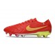 Nike Tiempo Legend X Elite FG New Cleat Red Gold