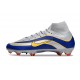 Nike Mercurial Superfly 10 Elite FG Football Shoes Silver Blue Yellow