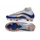 Nike Mercurial Superfly 10 Elite FG Football Shoes Silver Blue Yellow