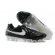 New Leather Ronaldinho Nike Tiempo Legend 5 FG Boots Black White