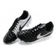 New Leather Ronaldinho Nike Tiempo Legend 5 FG Boots Black White