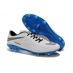 2014 FIFA World Cup Brazil New Nike HyperVenom Phantom FG Reflective White Blue