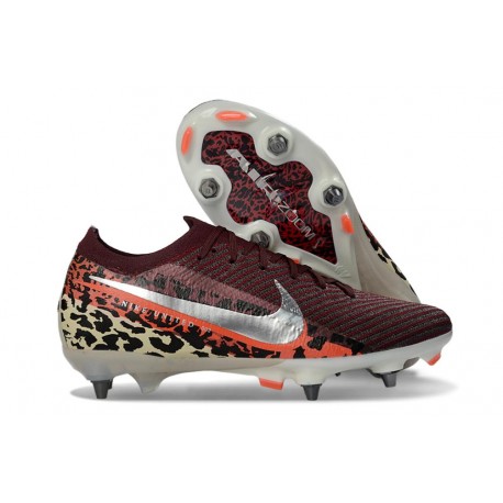 Nike Air Zoom Mercurial Vapor XVI Elite SG United - Burgundy Crush Metallic Silver Universal Red Fossil