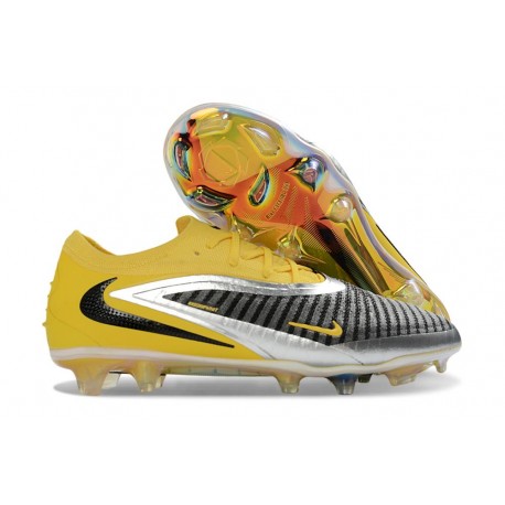 Nike Phantom 6 Low Cut Elite Firm Ground Shoes Yellow Black Silver