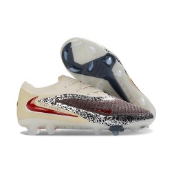 Nike Phantom 6 Low Cut Elite Firm Ground Shoes Red Off-White Black