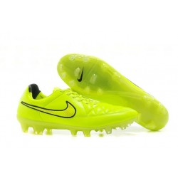 New Leather Nike Tiempo Legend 5 FG Soccer Boots Volt Gold Black
