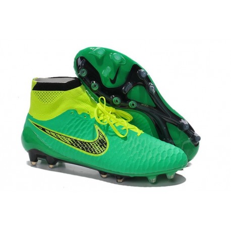 Nike New 2014 Football Boots Magista Obra FG Green Black Volt