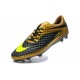 Neymar 2014 New Nike HyperVenom Phantom FG Premium ACC Cleats Gold Black Volt