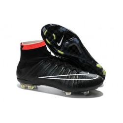 Nike Football Cleats Cheap 2014 Mercurial Superfly IV FG Black White Red