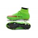 Nike Football Cleats Cheap 2014 Mercurial Superfly IV FG Green Hyper Punch