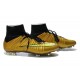 Nike Football Cleats Cheap 2014 Mercurial Superfly 4 FG Gold Black