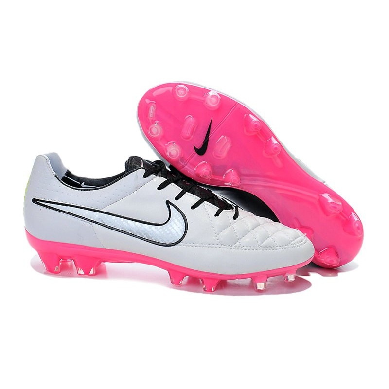 кредит аптека Разхлабете Nike Tiempo Legend V FG Firm Ground Football Boots White Pink Black