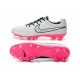 Nike Tiempo Legend V FG Firm Ground Football Boots White Pink Black