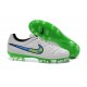 2015 White Green Nike Tiempo Legend V FG Firm Ground Football Boots