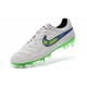2015 White Green Nike Tiempo Legend V FG Firm Ground Football Boots