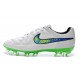 2015 White Green Nike Tiempo Legend V FG Firm Ground Football Boots