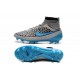 Top 2015 Men's Football Boots Nike Magista Obra FG With ACC Wolf Grey Turquoise Black