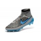 Top 2015 Men's Football Boots Nike Magista Obra FG With ACC Wolf Grey Turquoise Black