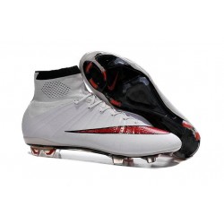 New Nike Mercurial Superfly Iv FG ACC Firm Ground Soccer Cleats White Red