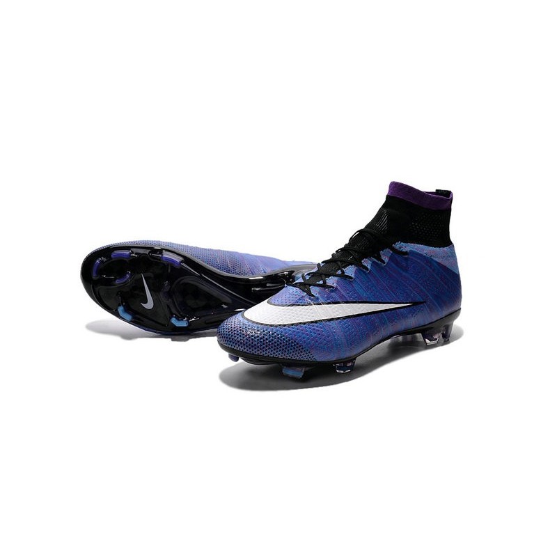 New Nike Mercurial Superfly Iv FG ACC Firm Ground Soccer Cleats Purple White Black