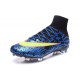 Nike Mercurial Superfly 4 FG Top Football Shoes Blue Yellow Black