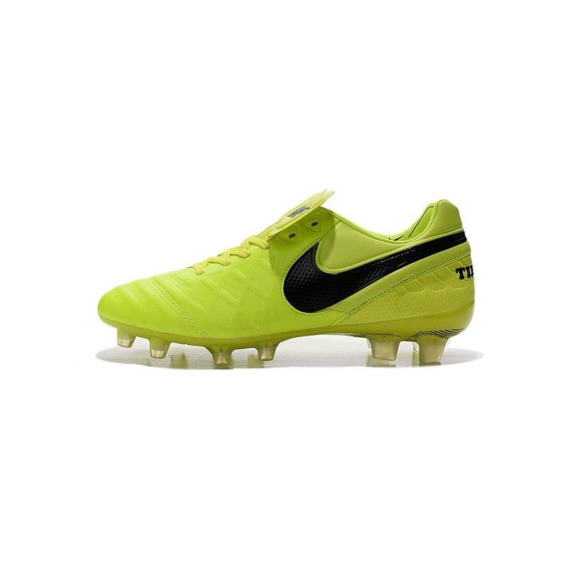 Nike K-leather 2016 Tiempo Legend VI FG Football Boots Volt Black