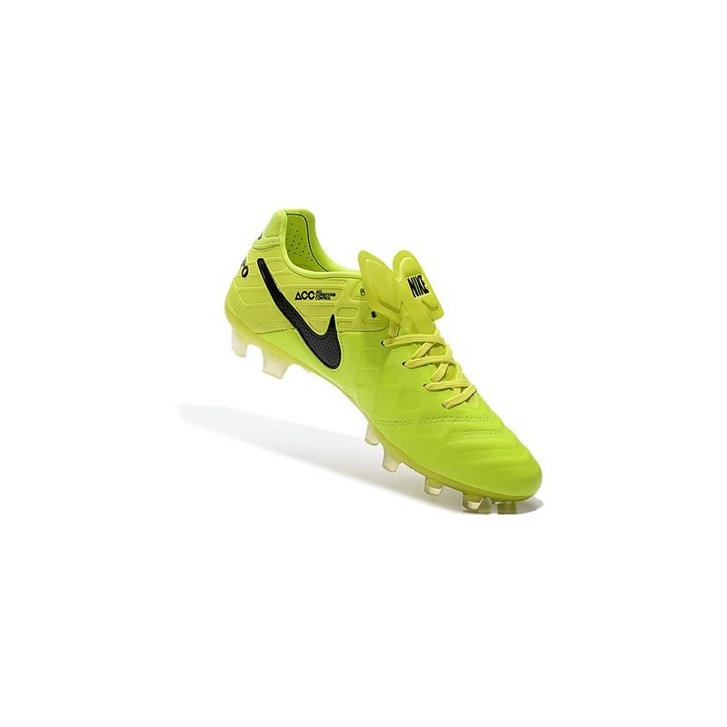 Nike K-leather 2016 Tiempo Legend VI FG Football Boots Volt Black
