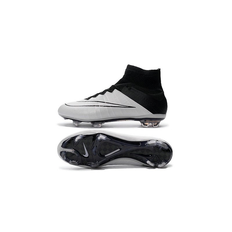 nike football boots black with white tick
