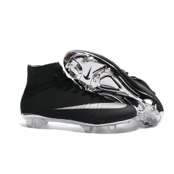 Nike 2016 Top Mercurial Superfly FG Soccer Boots Black Silver