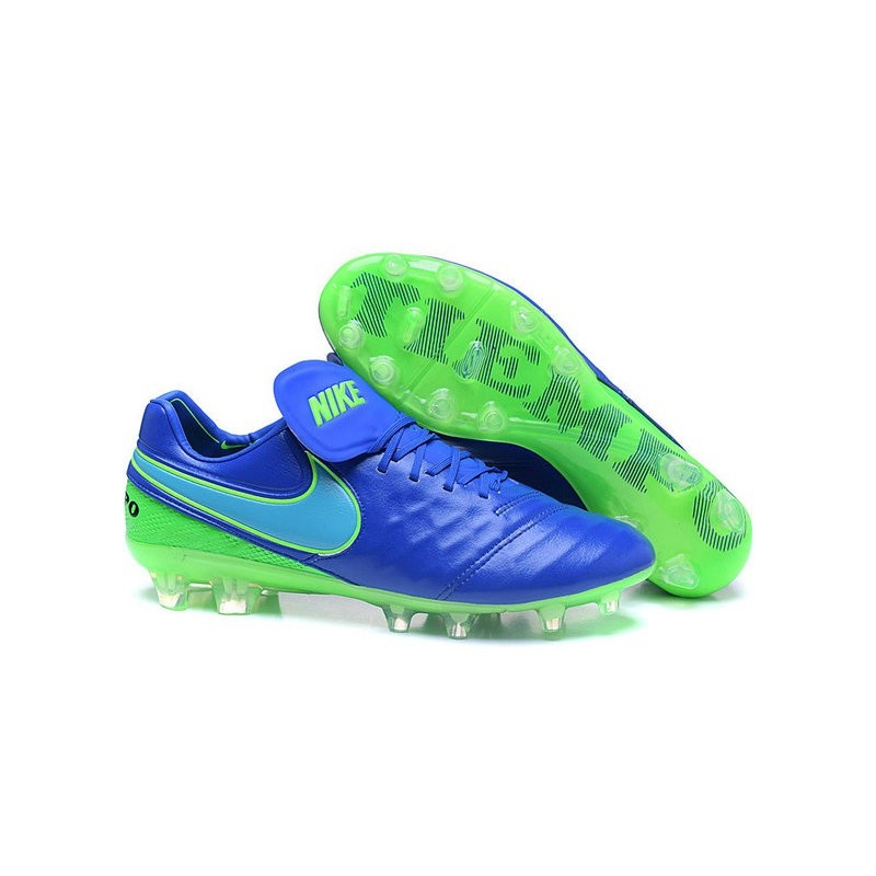 Ik zie je morgen Wig statisch Mens Nike Tiempo Legend 6 FG ACC New Soccer Shoes Blue Green