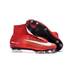 Cristiano Ronaldo Nike Mercurial Superfly 5 FG Soccer Cleats Red White