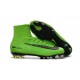 Cristiano Ronaldo Nike Mercurial Superfly 5 FG Soccer Cleats Green Black