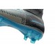 Nike Mercurial Superfly V FG High Top Soccer Cleats Grey Blue Black
