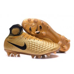 Nike Magista Obra II FG Mens Football Cleats Gold Black