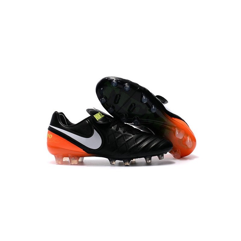 marge Neuropathie transactie Nike Tiempo Legend VI FG Leather Football Boots Black White Orange