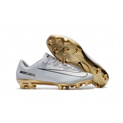 Nike Mercurial Vapor Vitórias CR7 11 FG 2017 Soccer Shoes White Gold