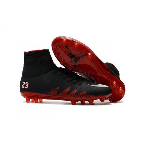 Neymar Jordan NJR Nike Hypervenom II FG Soccer Cleats Black Red