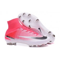 New 2017 Nike Mercurial Superfly V FG ACC Soccer Boots Pink Black White